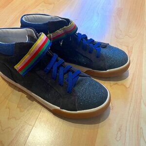 Glitter Elastic Lace High Tops